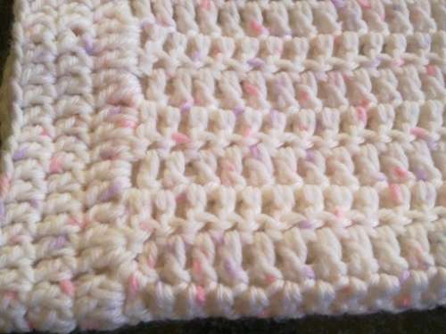 Lovely hand crochet baby blanket