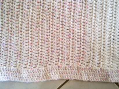 Lovely hand crochet baby blanket