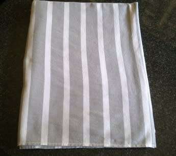 Three large 100% cotton striped bath or beach towels