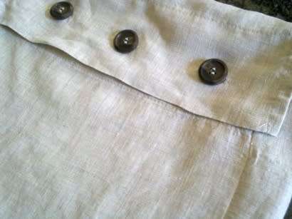 Small natural linen laundry/shoe/travel bag