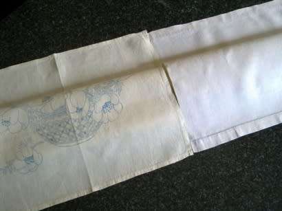 Two vintage linen towels - kitchen or guest