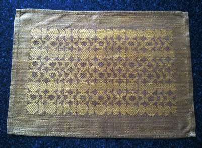 Golden brown linen tray cloth / placemat