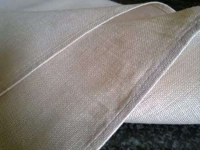 Two large vintage linen dinner serviettes