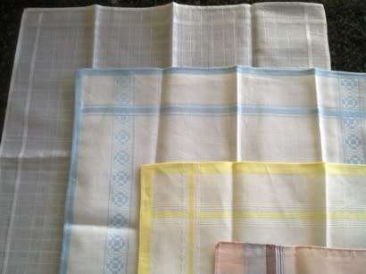 Six lovely vintage lawn cotton ladies hankies