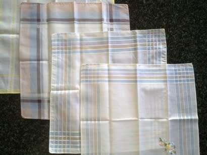 Six lovely vintage lawn cotton ladies hankies