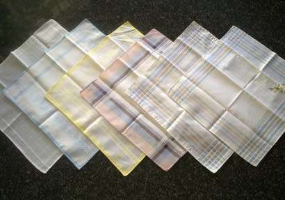 Six lovely vintage lawn cotton ladies hankies