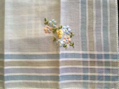 Six lovely vintage lawn cotton ladies hankies