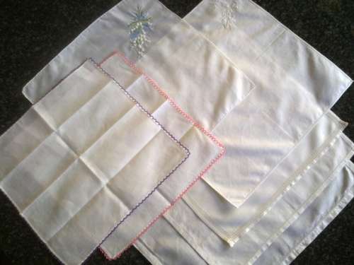 Collection of seven vintage ladies hankies
