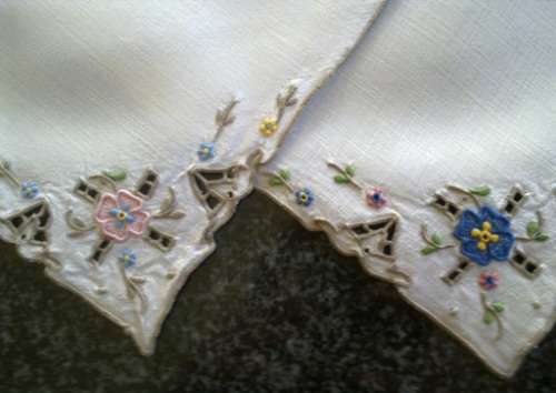 Lovely Madeira linen lunch napkins x 11