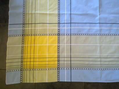 Matching pair of tea tablecloths and 12 napkins