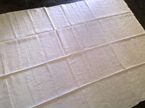 Antique white slub linen top sheet