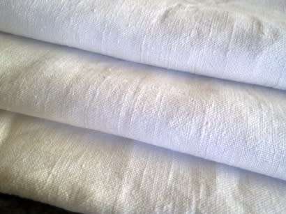 Antique white slub linen top sheet