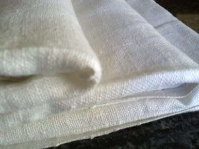 Antique white slub linen top sheet