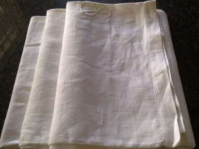 Antique white slub linen top sheet