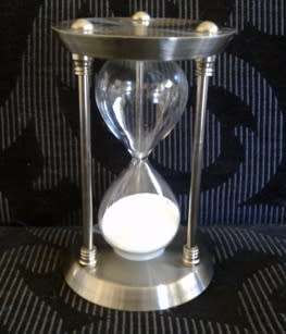 Stainless steel 15 minute hourglass