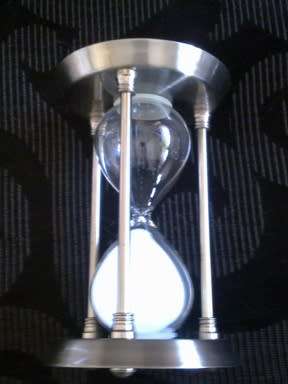 Stainless steel 15 minute hourglass