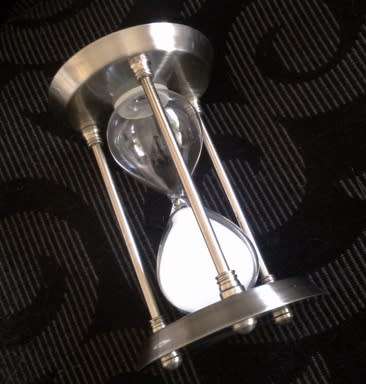 Stainless steel 15 minute hourglass