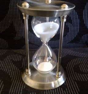 Stainless steel 15 minute hourglass