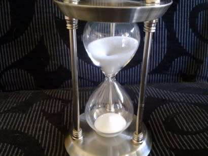 Stainless steel 15 minute hourglass