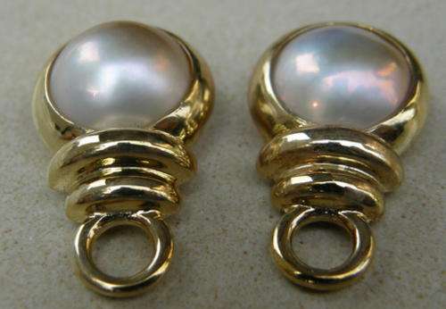 9CT YELLOW GOLD PRETTY  WOMAN MARBE DROP EARRINGS / CRAZZZZZZZY