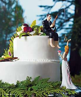 Fishing Wedding Cake Topper