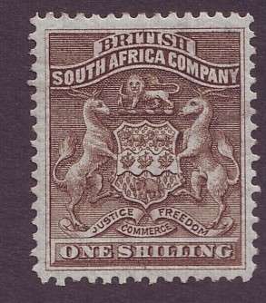 BSAC  1892 -  Definitive issue  1s Grey-brown SACC 4 *MM*