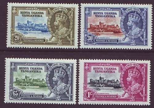 KUT - 1935 KGV  COMPLETE SET 1s with `Short lighting conductor right of tower` variety  *MM*
