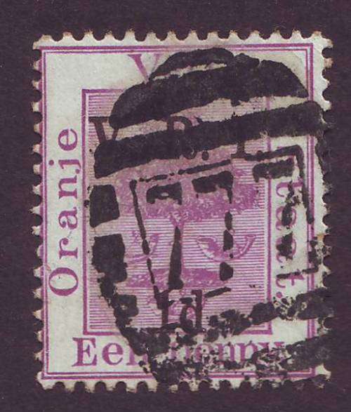 ORANGE FREE STATES -  BONC "777" of SPRINGFONTEIN used on 1d VRI ovp.   RARE