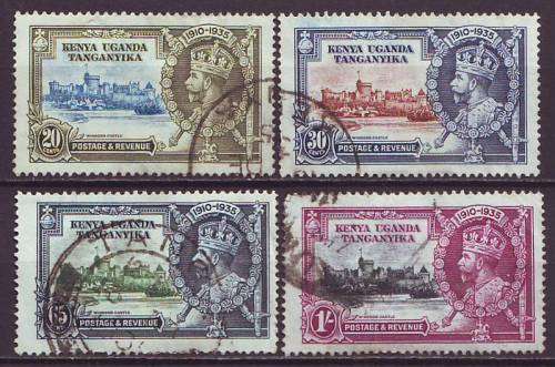 Kenya Uganda & Tanganyika - KGV 1935  Silver Jubilee Complete set VF USED