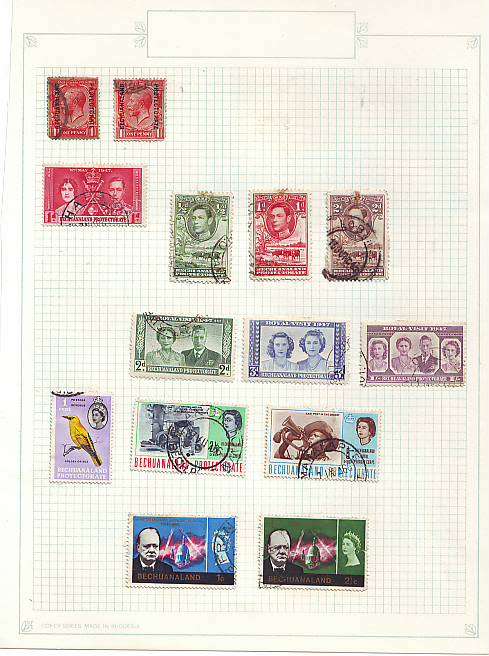 British Commonwealth -  Old collection on 13 pages