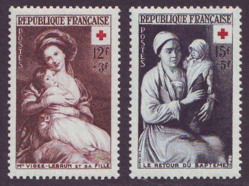 FRANCE - 1950/1953 Red Cross issues. Two Complete sets *MM*