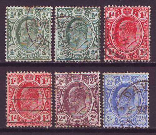 TRANSVAAL  -  KEVII 1905 issue complete set VF used