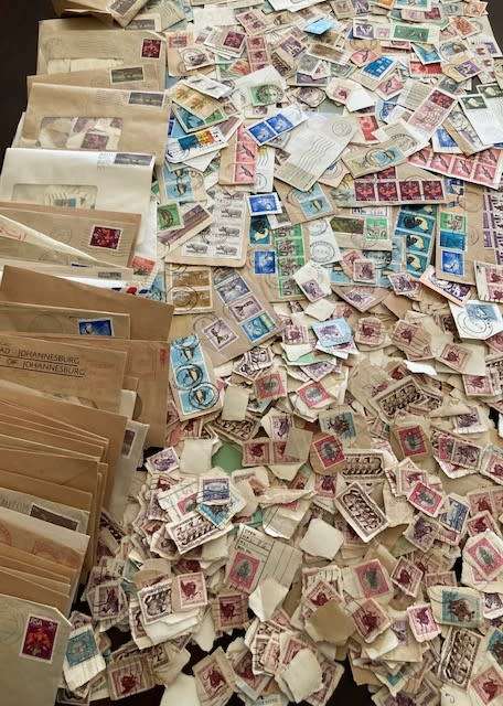 BULKLOT SALE - South Africa mixture on paper. Lots of stamps and postmarks