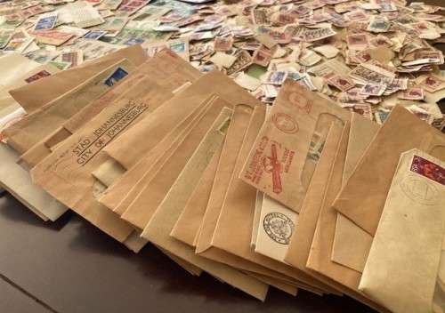 BULKLOT SALE - South Africa mixture on paper. Lots of stamps and postmarks