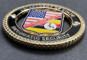 CHALLENGE COINS - Department of State Diplomatic Security  KAMPALA UGANDA