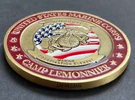 CHALLENGE COINS -  U.S. Marine Corps Forces   Camp Lemonnier DJIBOUTI