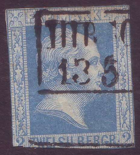 GERMAN STATES - PREUSSEN  1857  2sgr blue (Smooth background) imperforated  used