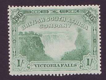 RHODESIA BSAC  - 1905  VICTORIA FALLS  1s   SACC 92  MM
