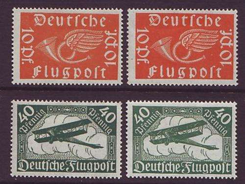 GERMANY - 1919   Airmail complete set   SG111/112  LMM
