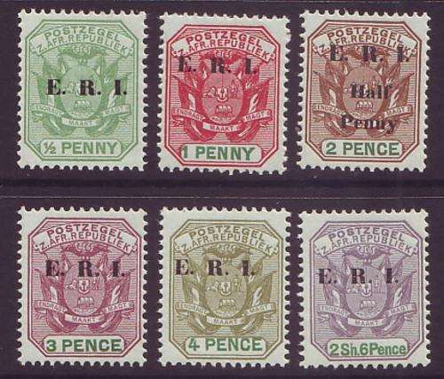 TRANSVAAL - 1901   Overprinted "ERI" Complete set **UM**