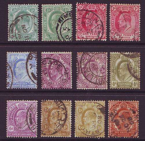 CAPE of GOOD HOPE  -   1902 King Edward VII  Complete set with shadesVF Used