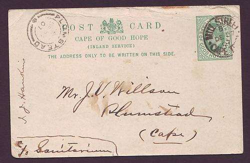 POSTAL HISTORY  -  COGH   -  KEVII  1/2d postal stationery 1907 "MILL STREET" pmk