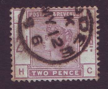 GB - QV 1883    - 2d lilac USED   SG 189