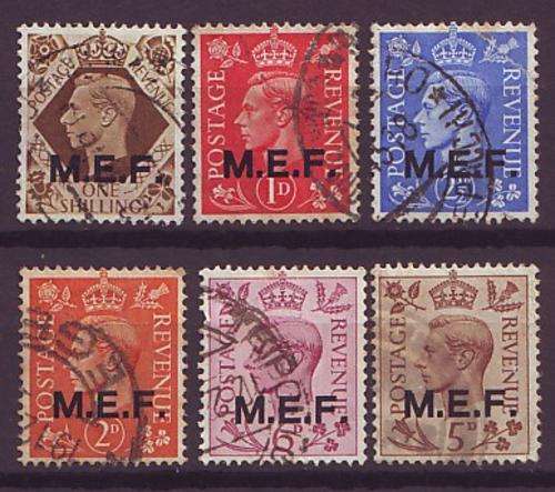 BRITISH OCCUPATION OF ITALIAN COLONIES - MIDDLE EAST FORCES: Part set VF USED