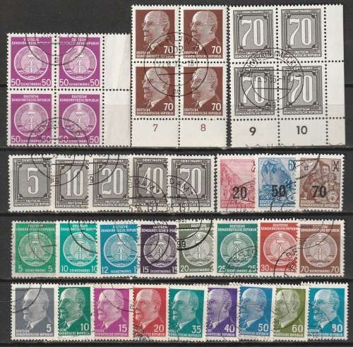 DDR - Definitives and Postage Due selection  VF USED