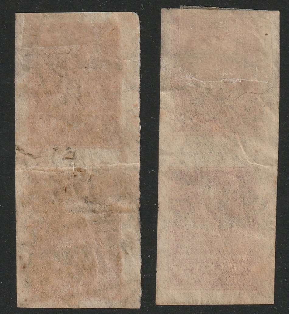 RUSSIA -  1922/1923 Issues  3k and 4k imperforated vertical pairs VF USED