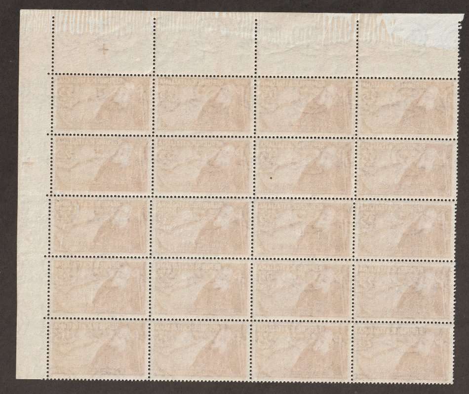 ITALY -  1952 Cardinal Massaia Issue  Stunning marginal block of 20 **MNH**