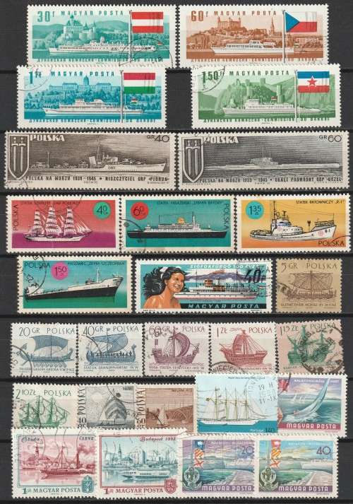 Thematic - SHIPS Issues  Used selection (26 stamps)
