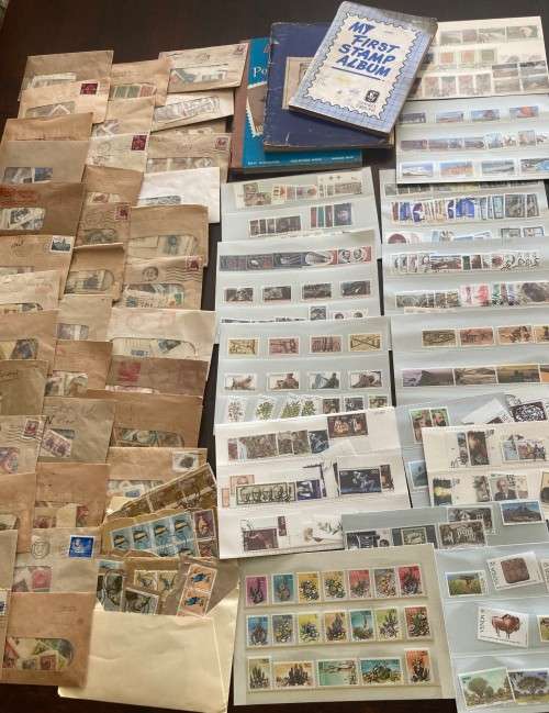 BULKLOT SALE - Box full of world mixture on/off paper, plus old schoolboys books, lots of covers