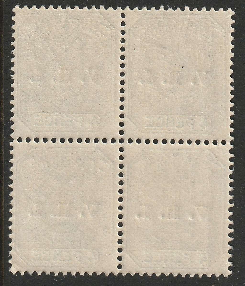 TRANSVAAL - 1900  4d sage green and green overprinted VRI, block of four **MNH**